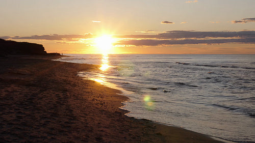 Prince Edward Island beach summer sunset. Canada. HD.