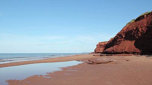 Summer beach in Prince Edward Island, Canada. HD.