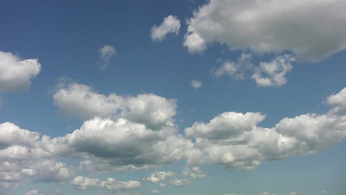 White fluffy clouds. Time lapse. HDV footage. HD.