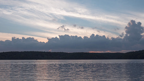 Time lapse sunset. Summer in cottage country. Haliburton, Ontario. 4K.