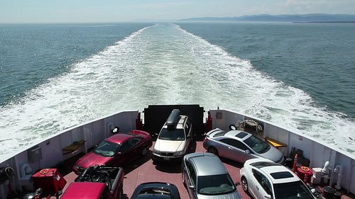 Car ferry. Quebec, Canada. HD.